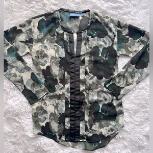 Simply Vera Vera Wang Floral Print Long Sleeve Blouse – XS